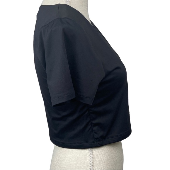 NWT House of Harlow 1960 Black Bodycon Short Sleeve Crop Top- Large - Picture 5 of 10